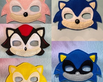 Fast Hedgehog Costume - Felt Mask, Hedgehog Mask, Party Favor, Birthday Gift, Halloween Costume, Multiple Sizes