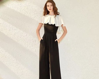 black and white formal jumpsuits