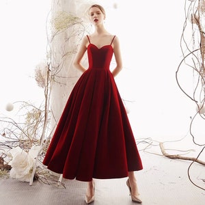 Strap store velvet dress