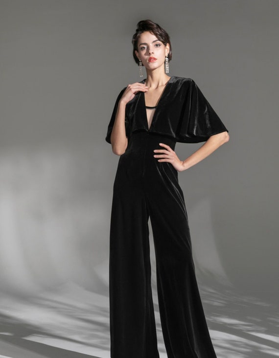 Formal velvet hotsell jumpsuit