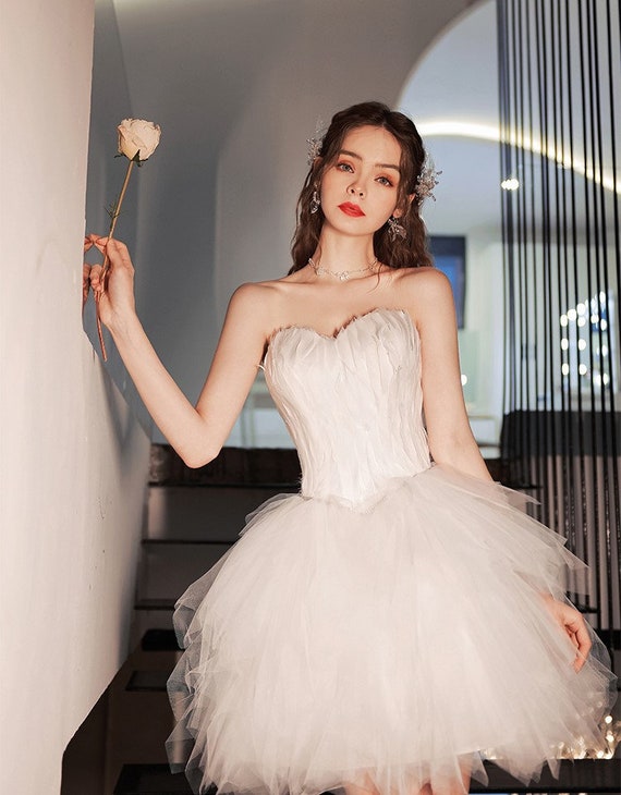 Strapless top tutu dress