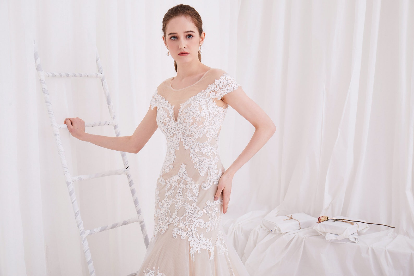 Seraphina's Enchanting Off-the-Shoulder Embroidery Dress for Unforgettable Occasions