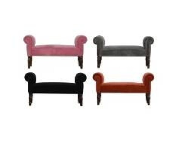 Upholstered Soft Handmade Luxury Handcrafted Velvet Bench Seat Etsy
