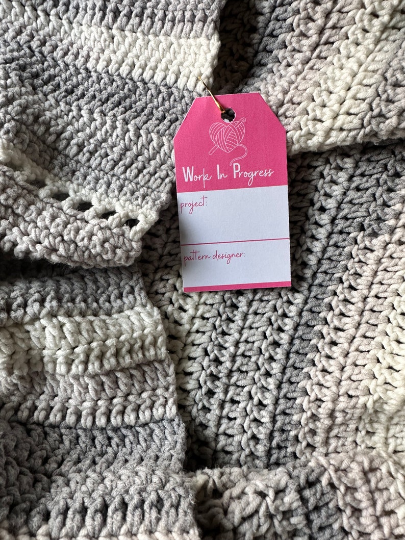 Work in Progress Tag – Printable Crochet/knitting Project Label ...