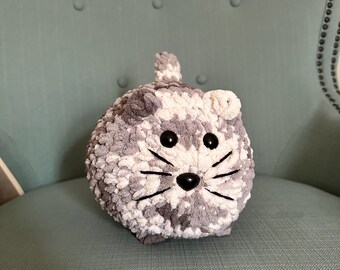 Crochet Cat Plush – Handmade Stuffed Animal Toy
