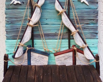 Docked Boat-Boat-Distressed Wood Boat-Old Boat Art-Nautical Decor-Nautical Art-Rustic Decor-Coastal Art-Rustic Wood Art   SKU# LSDDOBO
