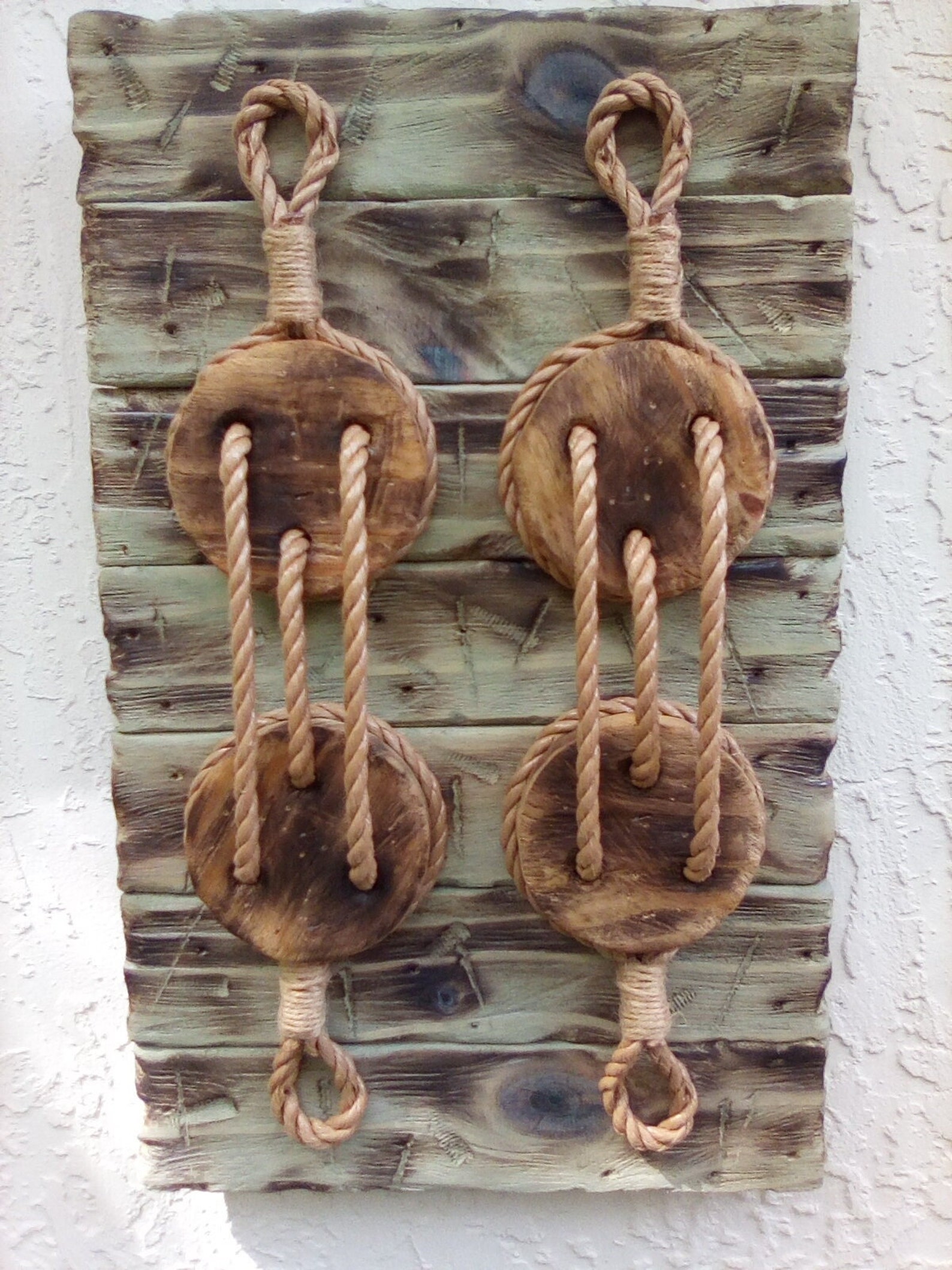 Wood Block and Tackleblock and Tackledeadeyespirate Shipsnautical Decornautical Artrustic