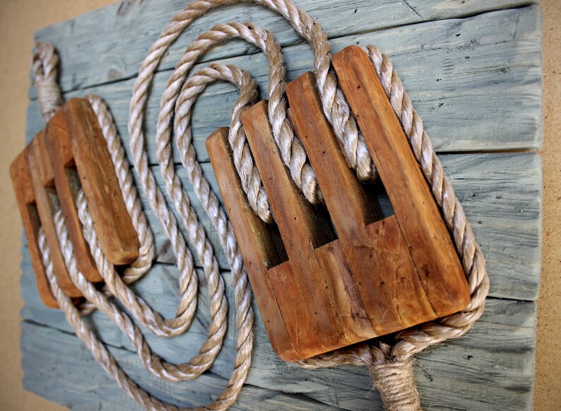 Wood Block and Tackleblock and Tacklenautical Decornautical Etsy