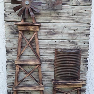 Windmill-Rustic Windmill-Windmill Wall Art-Windmill Decor-Country Windmill-Wooden Windmill-Farmhouse Wall Art-American Farm Art SKU# LSDWDML