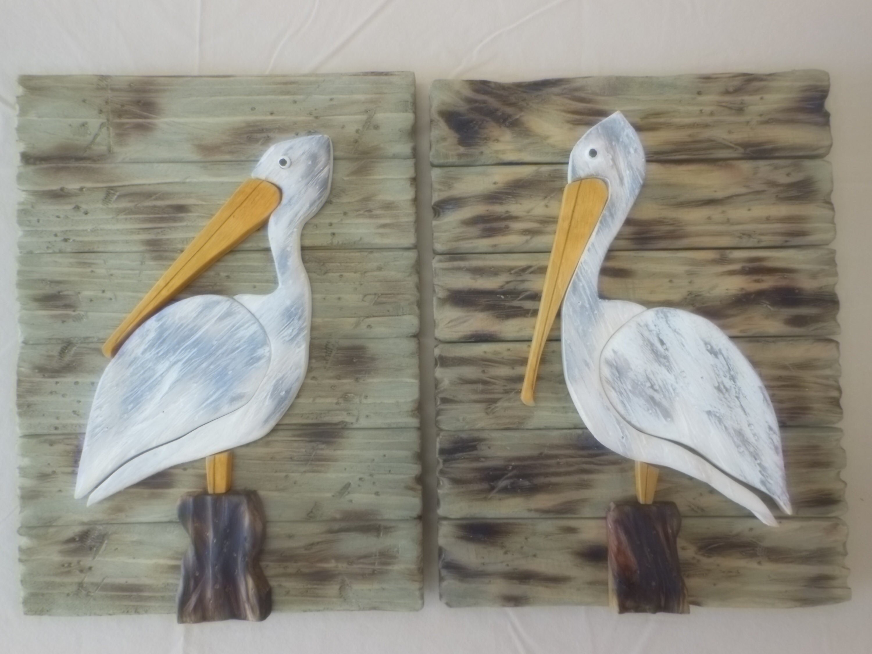 Wood PelicanPelicanDistressed Wood PelicanNautical Etsy