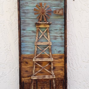 Windmill-Rustic Windmill-Windmill Wall Art-Windmill Decor-Country Windmill-Wooden Windmill-Farmhouse Wall Art-American Farm Art SKU#LSDWDML2