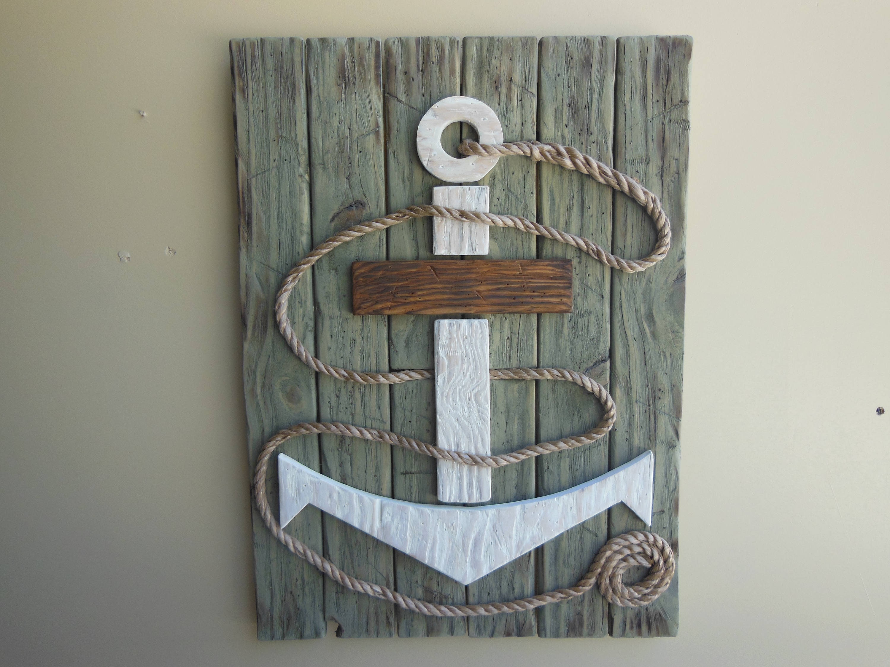 Ancla de madera-ancla-ancla de madera desgastada-decoración | Etsy
