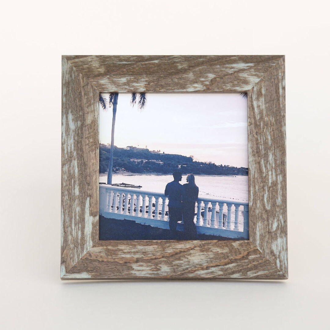 Handmade 4x4 Square Wood Picture Frame, Wall Picture Frame on Rustic