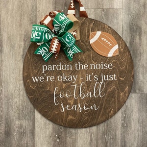 Football Wreath, Football Door Hanger, Football Door Decor, NFL Wreath, Gifts for Football Fans, NFL Football Wreath, Fall Wreaths