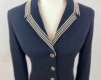 1990s St. John Long Black Cardigan