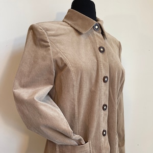 1990s St. John Light Brown Corduroy Pant Suit