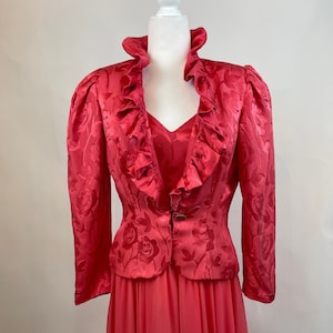 1980s Lillie Rubin Pink Dress with Jacket