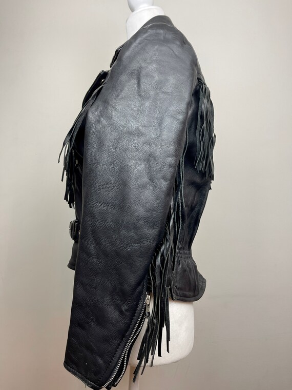 The Vienna Cropped Leather Bomber