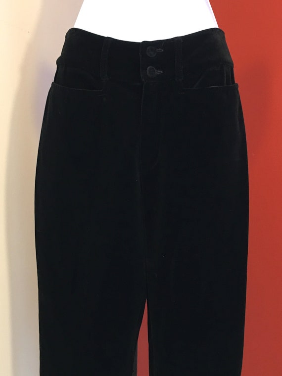 1990s Jean Paul Gaultier Black Velvet Trouser
