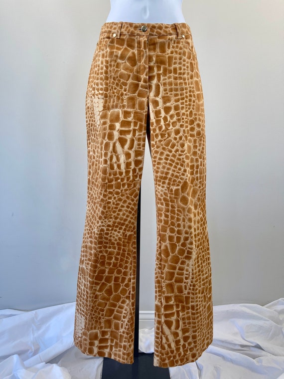 1990s Escada Alligator Print Jean