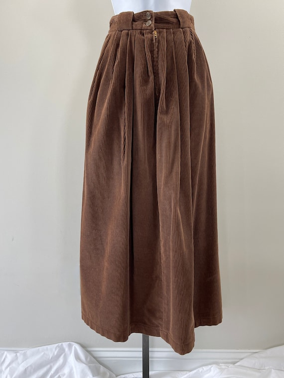 1980s Ralph Lauren Corduroy Full Skirt