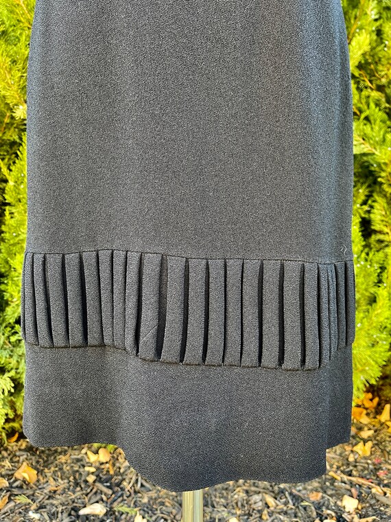 1970s R & K Black Wool Sleeveless Dress - image 2