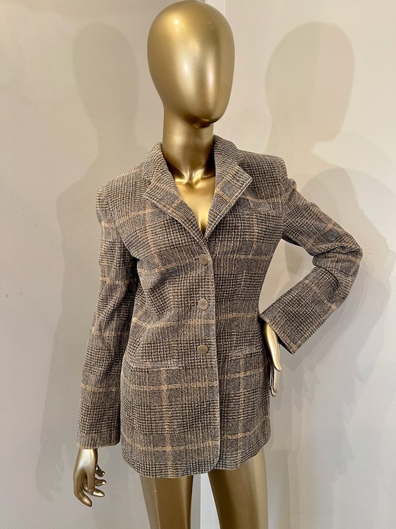1990s Giorgio Armani Corduroy Plaid Blazer