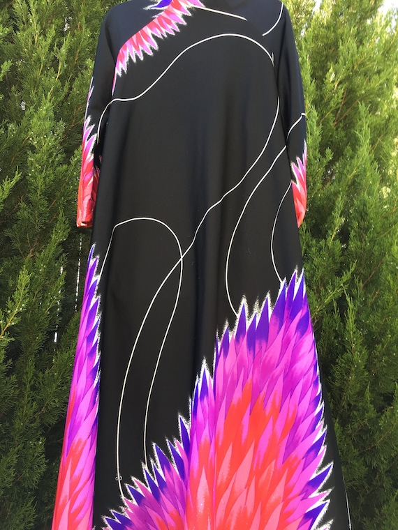 1970s David Brown Abstract Print Psychedelic Kafta