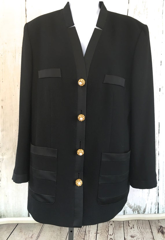 1980s Louis Feraud for Nora Zandre Wool Blazer