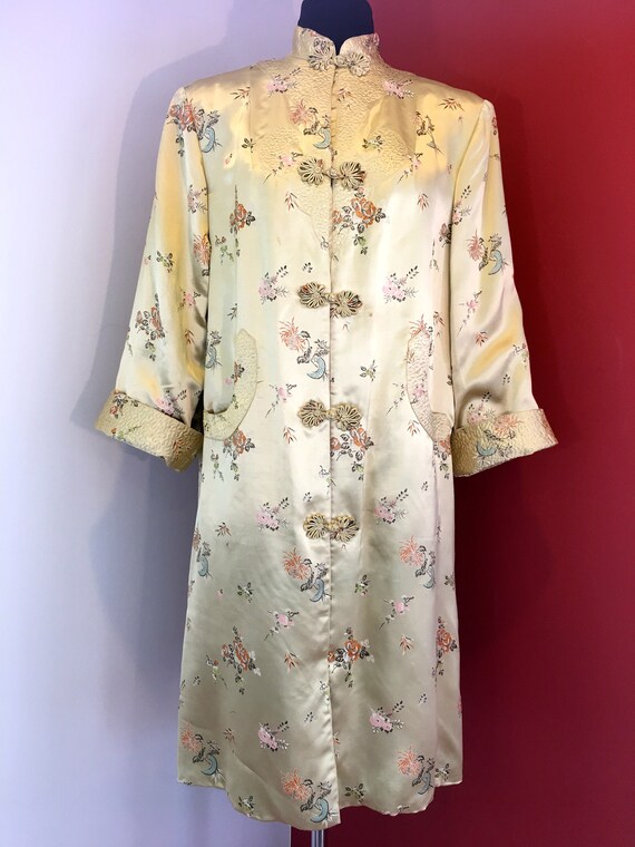 1970s Chinese Gold Coat Dress