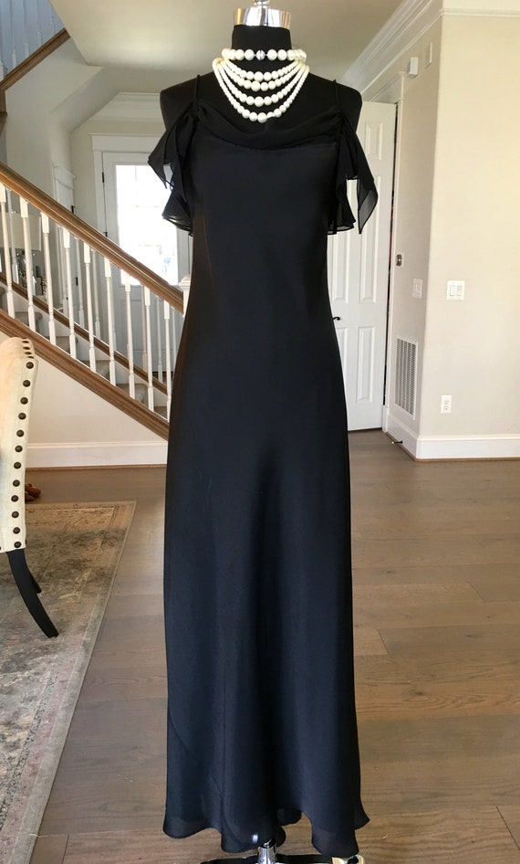1980s Full Length Evening Gown with Train