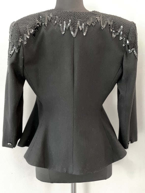 1980s Lillie Rubin Wool Jacket with Sequin Trim - image 3