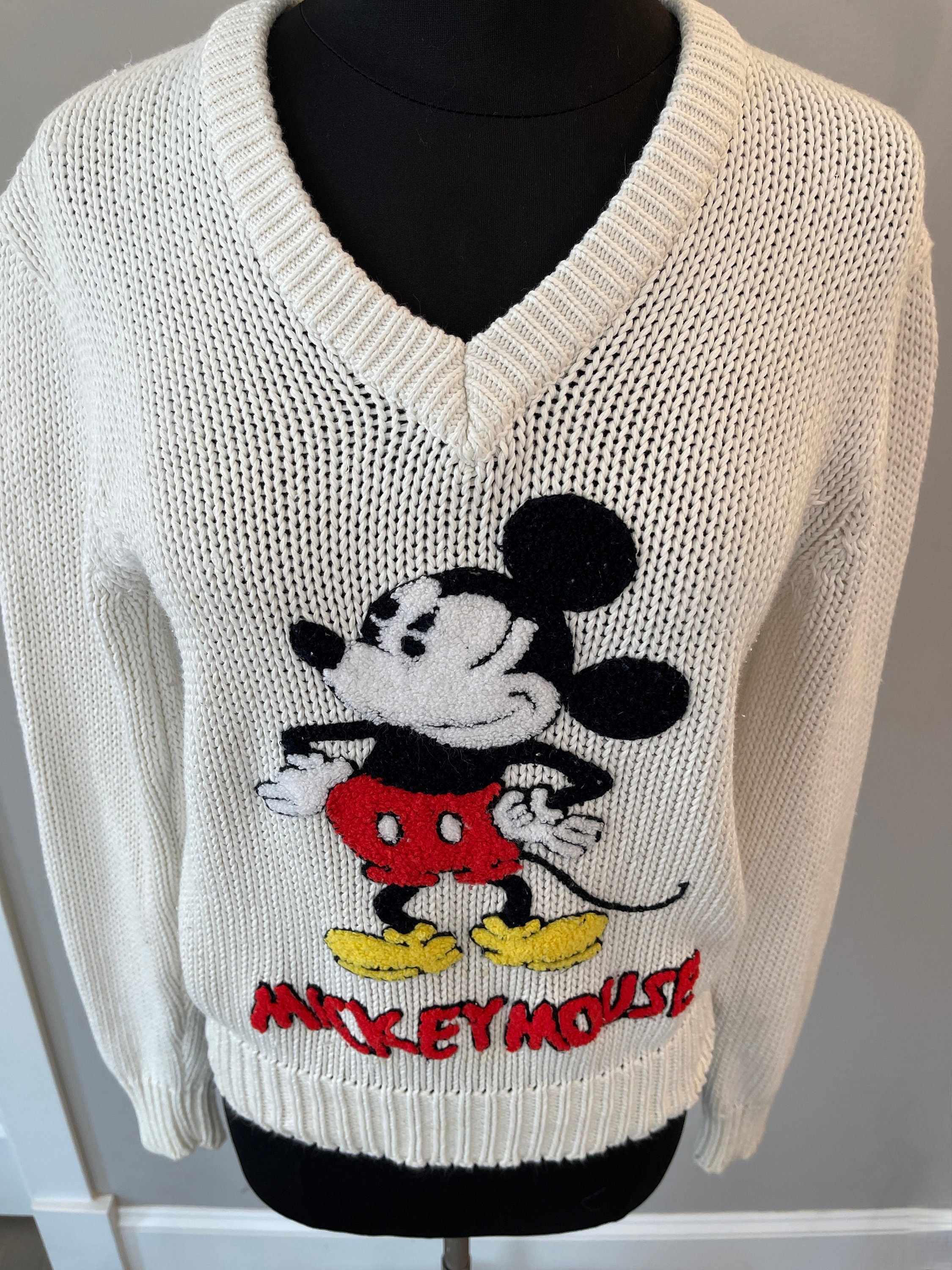 Mickey Knit Sweater - Etsy