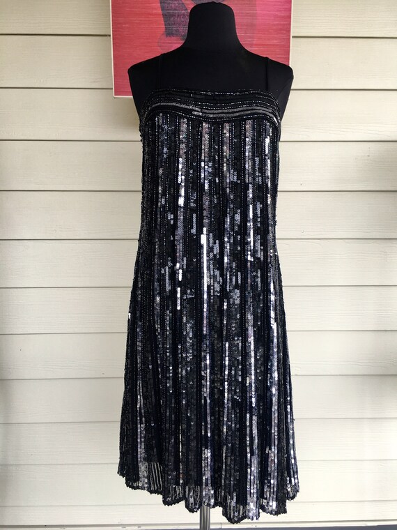 1980s Stenay Sequin Shift Dress