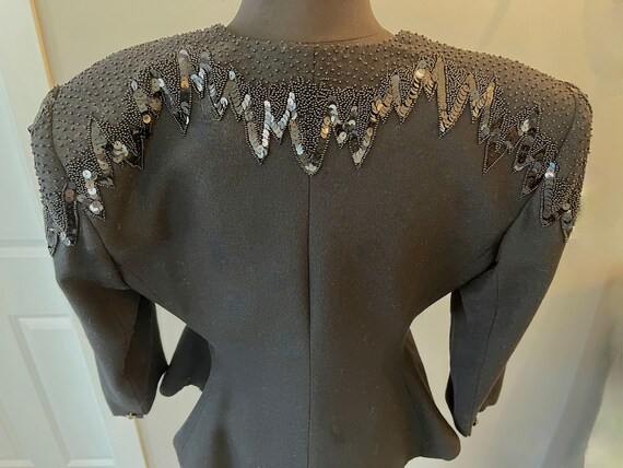 1980s Lillie Rubin Wool Jacket with Sequin Trim - image 9