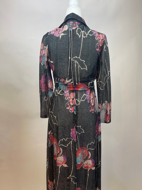 1970s Saks Fifth Avenue Iridescent Halter Dress w… - image 8