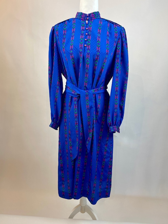 1970s The Wilroy Traveller Abstract Print Dress