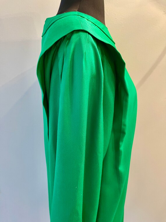 1980s Stanley Sherman Emerald Green Shift Dress - image 7