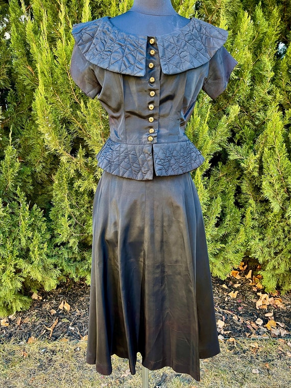 1950s Jay Day Black Jacket with Skirt - image 1