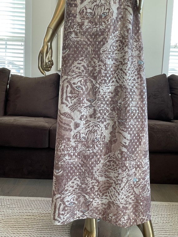 1990s Cheetah Long Slip Dress - image 3