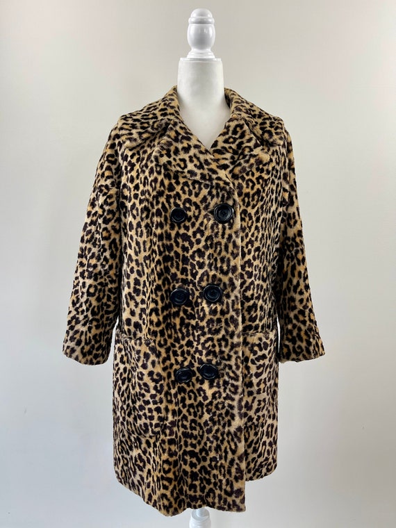 1970s Animal Print Double-Breasted Coat