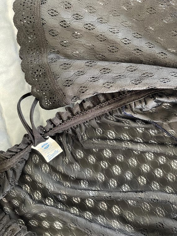 1970s Black Polyester Patterned Robe - image 2