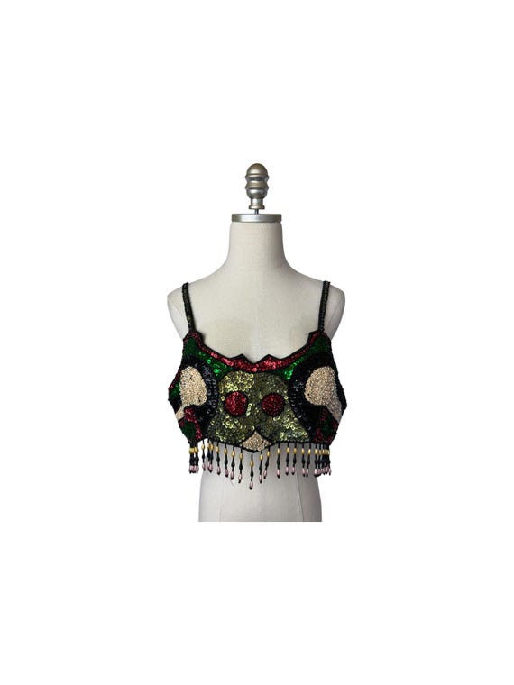 1980 Sequin Bralette with Beading