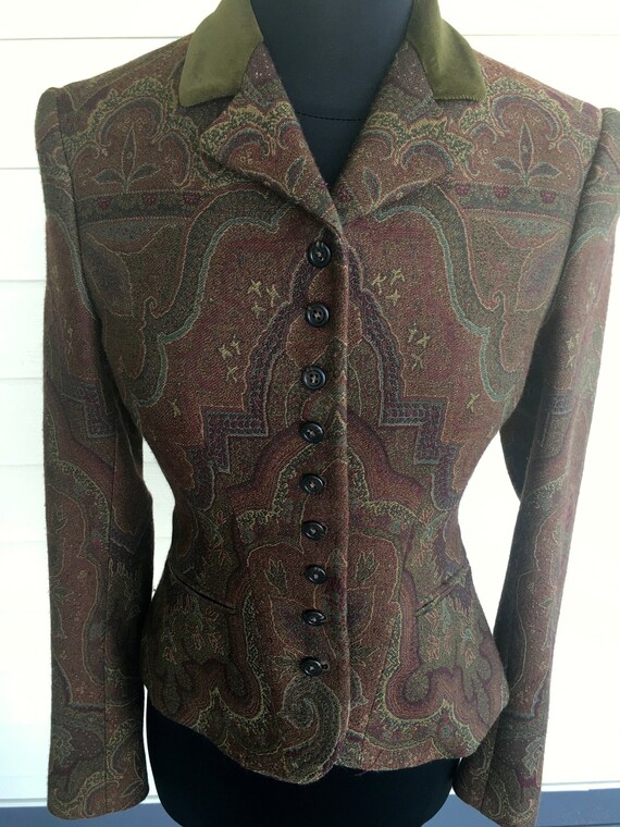 1990s Ralph Lauren Print Blazer