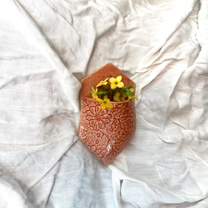 Indoor Wall Planter, Hanging Planter, Plant Holder, Wall Pocket Planter, Wall Vase, Hanging Bud Vase, Air Plant Holder, Succulent Planter