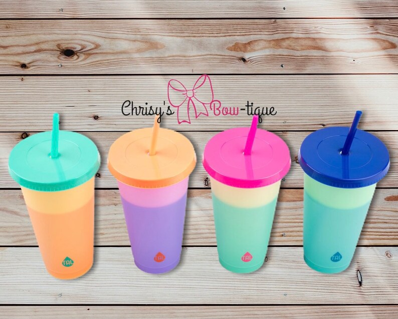 Personalized Color Changing Plastic Cup Etsy