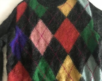 benetton argyle sweater