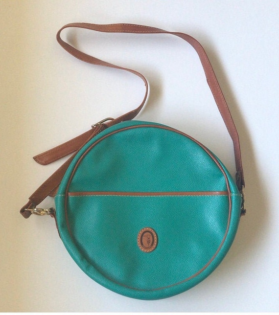 vintage 80s Trussardi round shoulder bag - image 1