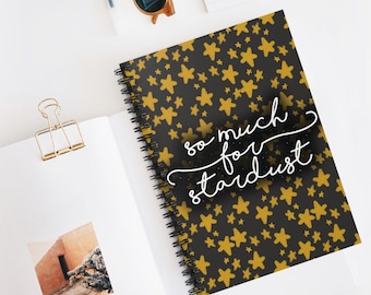 So Much for Stardust Spiral Notebook | Star Pattern Journal, Ruled Lined