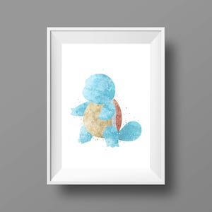 Tiny Turtle Watercolor Digital Download Print, Wall Art, Printable Art, Home Decor, Nursery Art.
